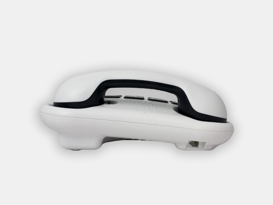 The Phone with amplified sound seen from the side