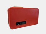The back of the red Lift Music Player, designed for people living with dementia.