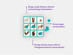 Features from the Bingo set by Relish like its vibrant illustrations and that it encourages conversation.