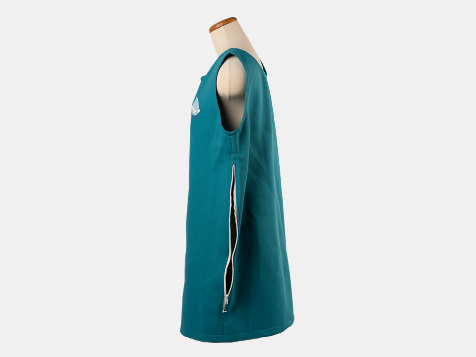 The Blue Hug Shower Garment from the side