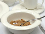 White Scoop Bowl with cereals inside