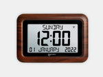 The VISO10 Adapted Wood Clock, seen from the front