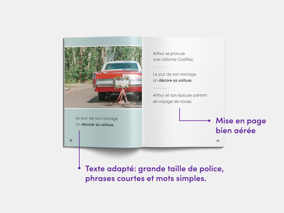 L'intérieur du livre avec ses principales caractéristiques