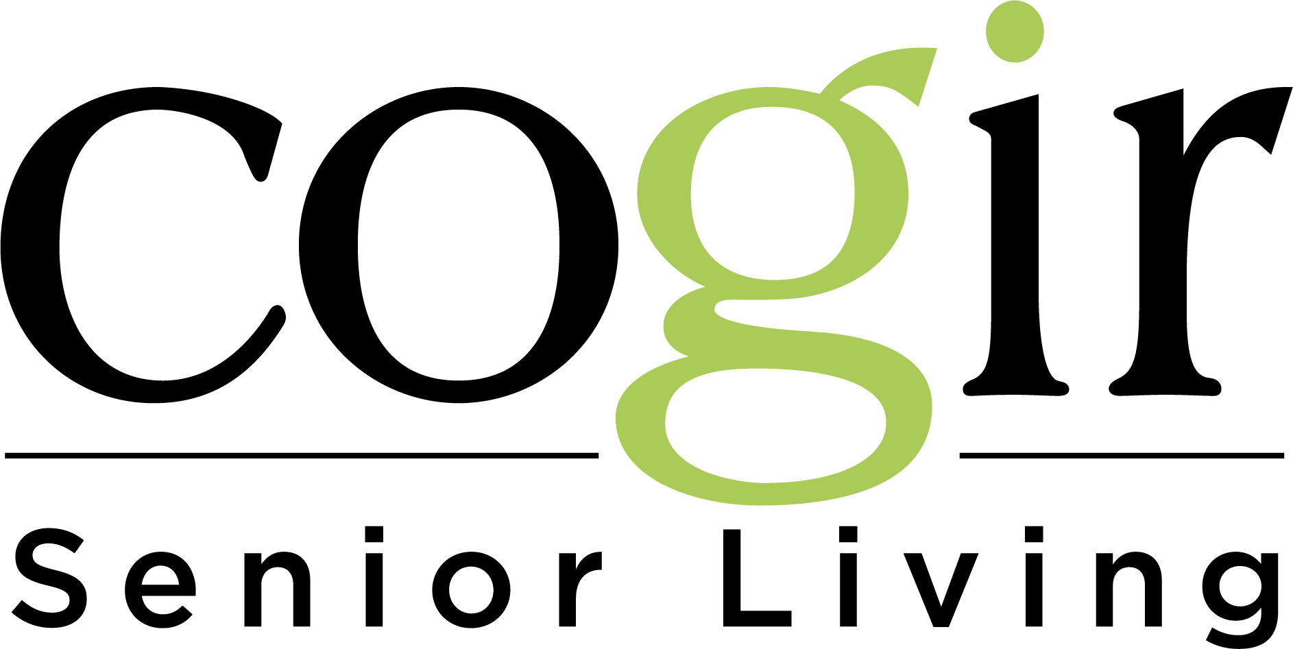 Cogir Senior Living logo with green and black text