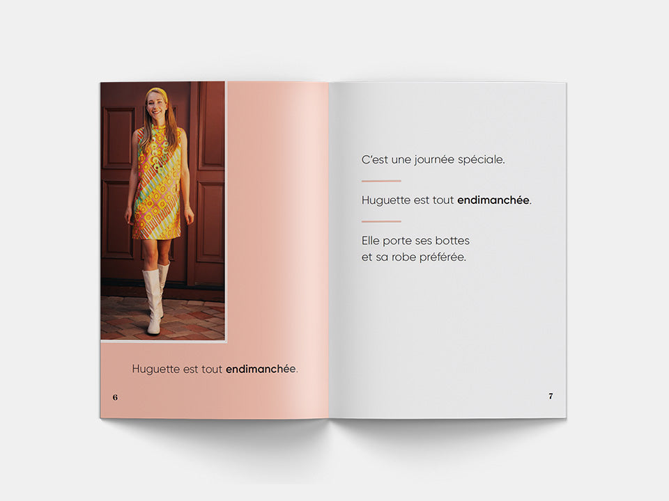 Exemple de pages du livre Huguette visite l'Expo 67
