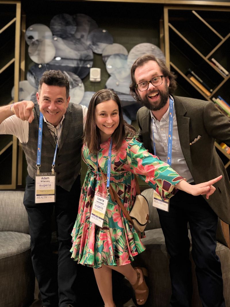 Three employee of Eugeria posing together 