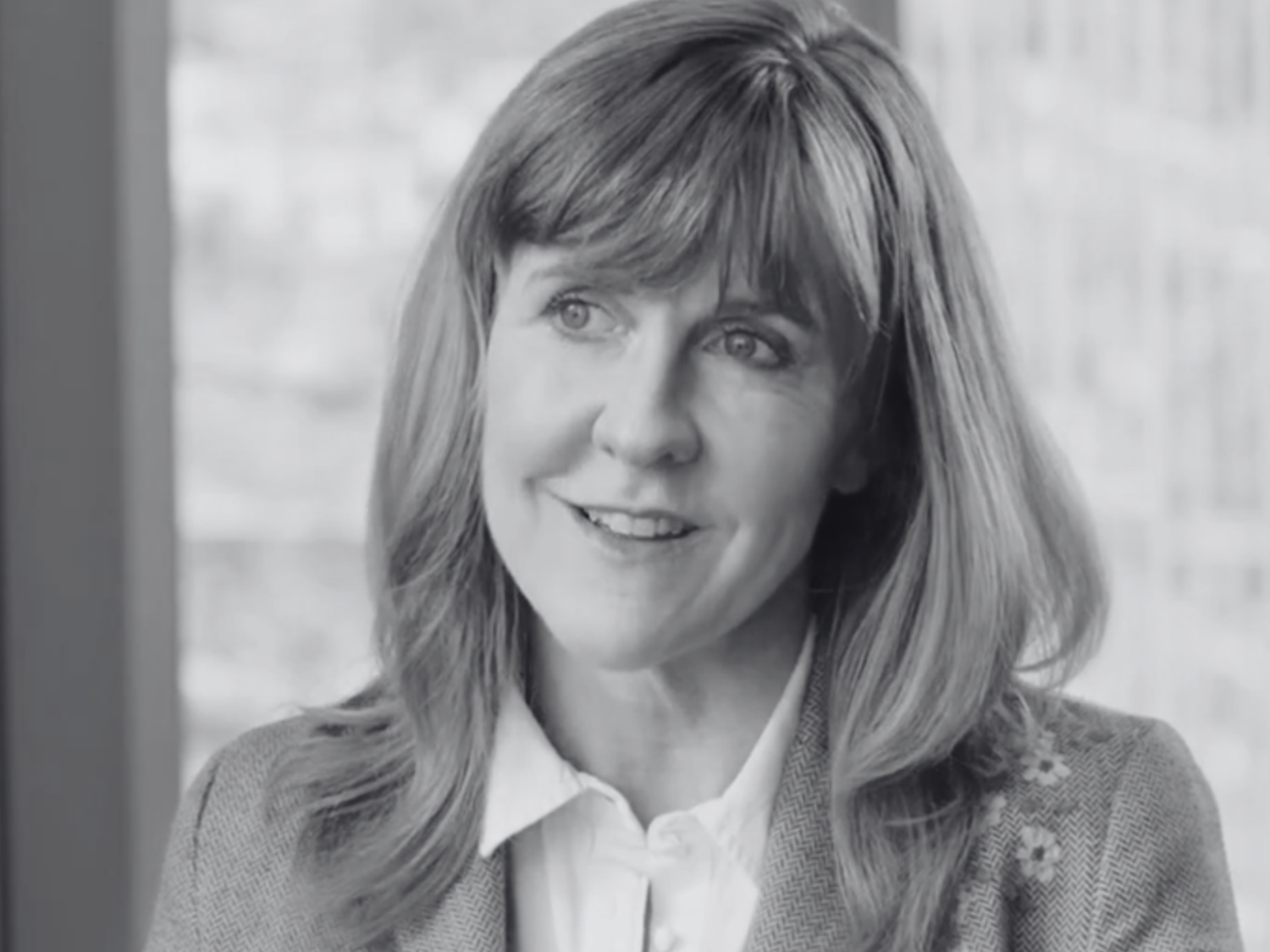 Black and white portrait of Orla, founder of Eldergrow