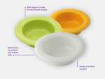Yellow, Green and White Scoop Bowl by Dignity by Wade