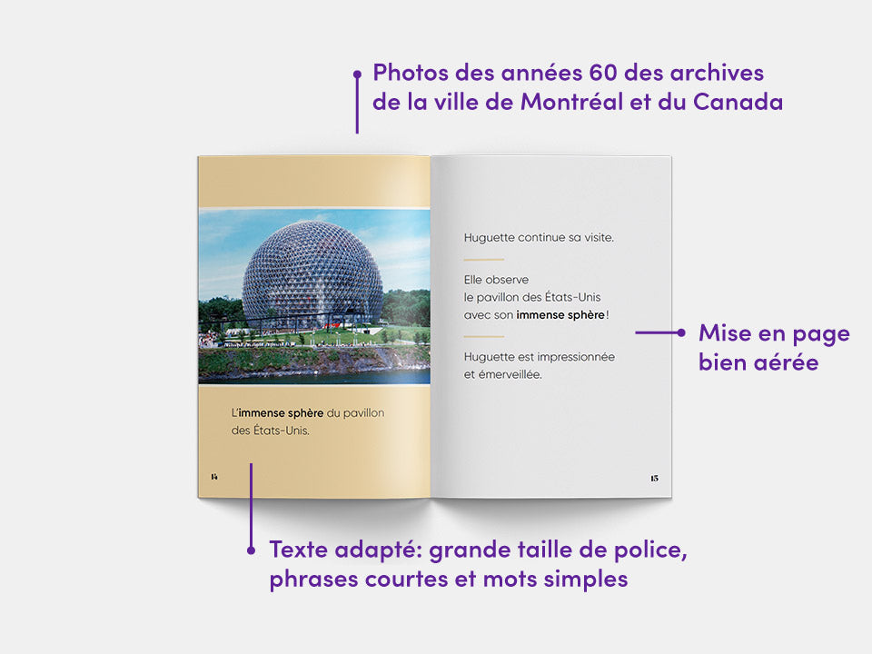 Huguette Visits Expo 67: Reading Book