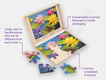 Simplified 13-piece puzzle, including a description of its features.
