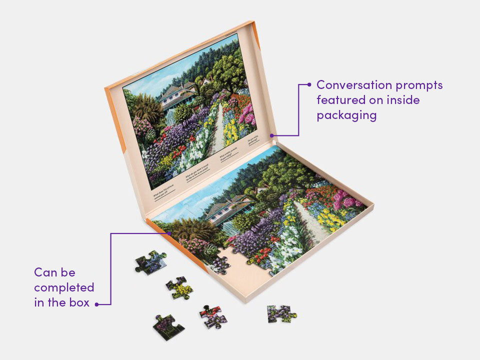 Adapted 63-piece Relish puzzle, including a description of its features.