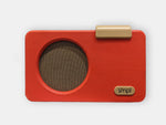 The red Lift Music Player, an intuitive and simple way to listen to music for people living with dementia.