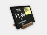 Wooden Idem stand with an Idem clock 
