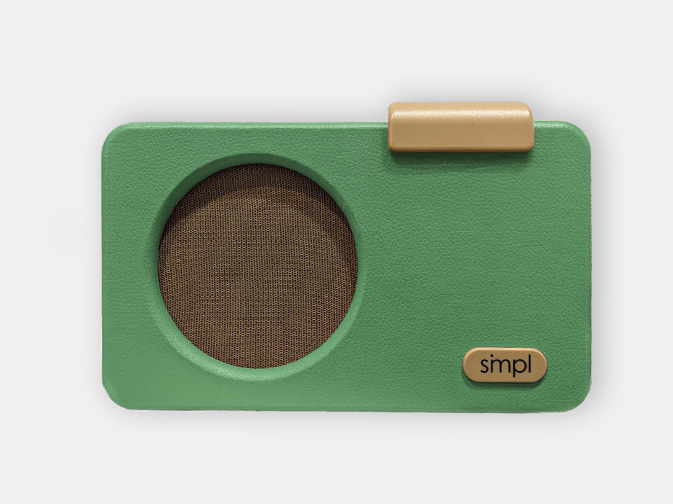 The green Lift Music Player, a simple way to listen to music for people living with dementia.