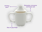 White Feeding Cup with Features