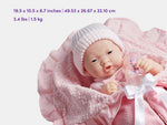The Asian ''La Newborn'' comfort doll with its supple body, size and weight.