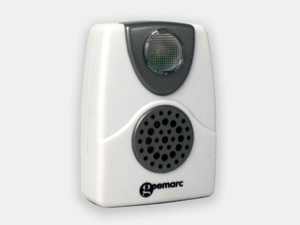 Front of the geemarc ringer amplifier for corded home phones.