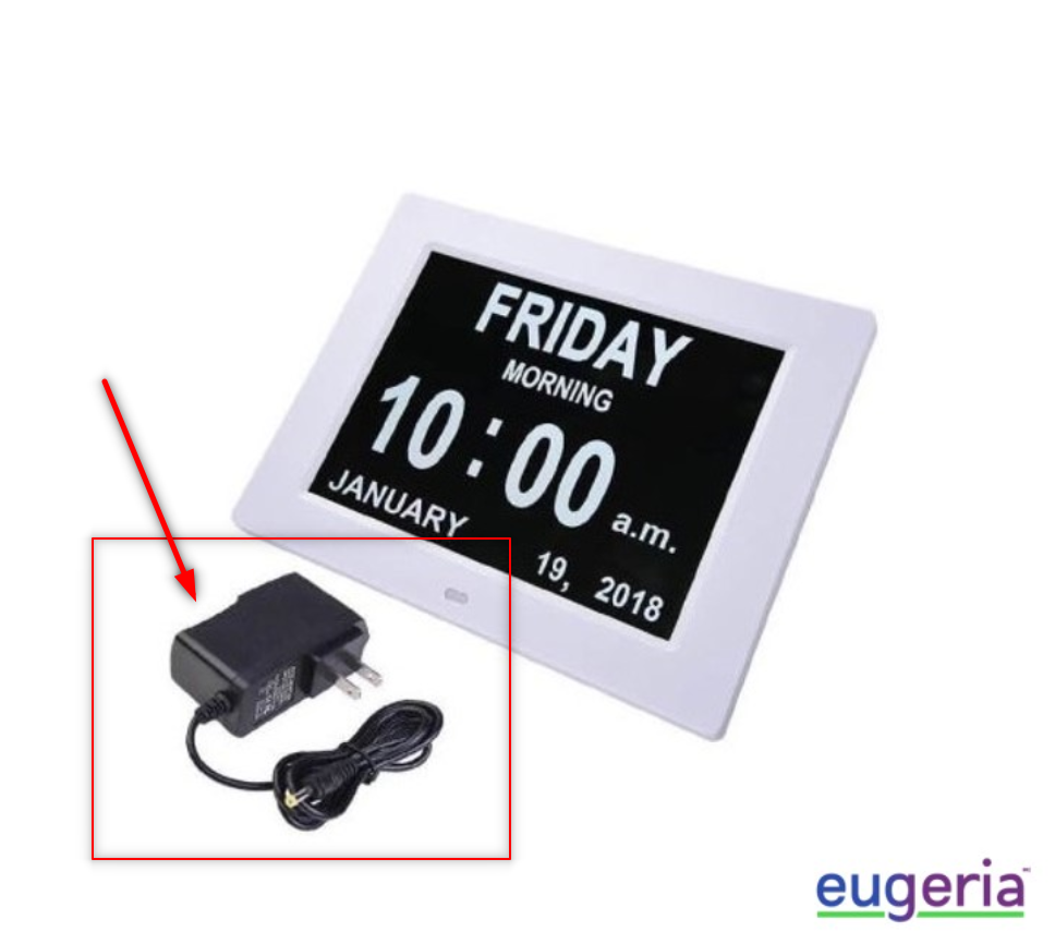Replacement Power Cord for the 12-Alarm Alzheimer's Calendar Clock