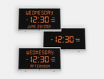 Three different display of the Rosie reminder clock