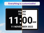 Idem Smart Calendar Clock for people living with dementia, shown to be customizable.