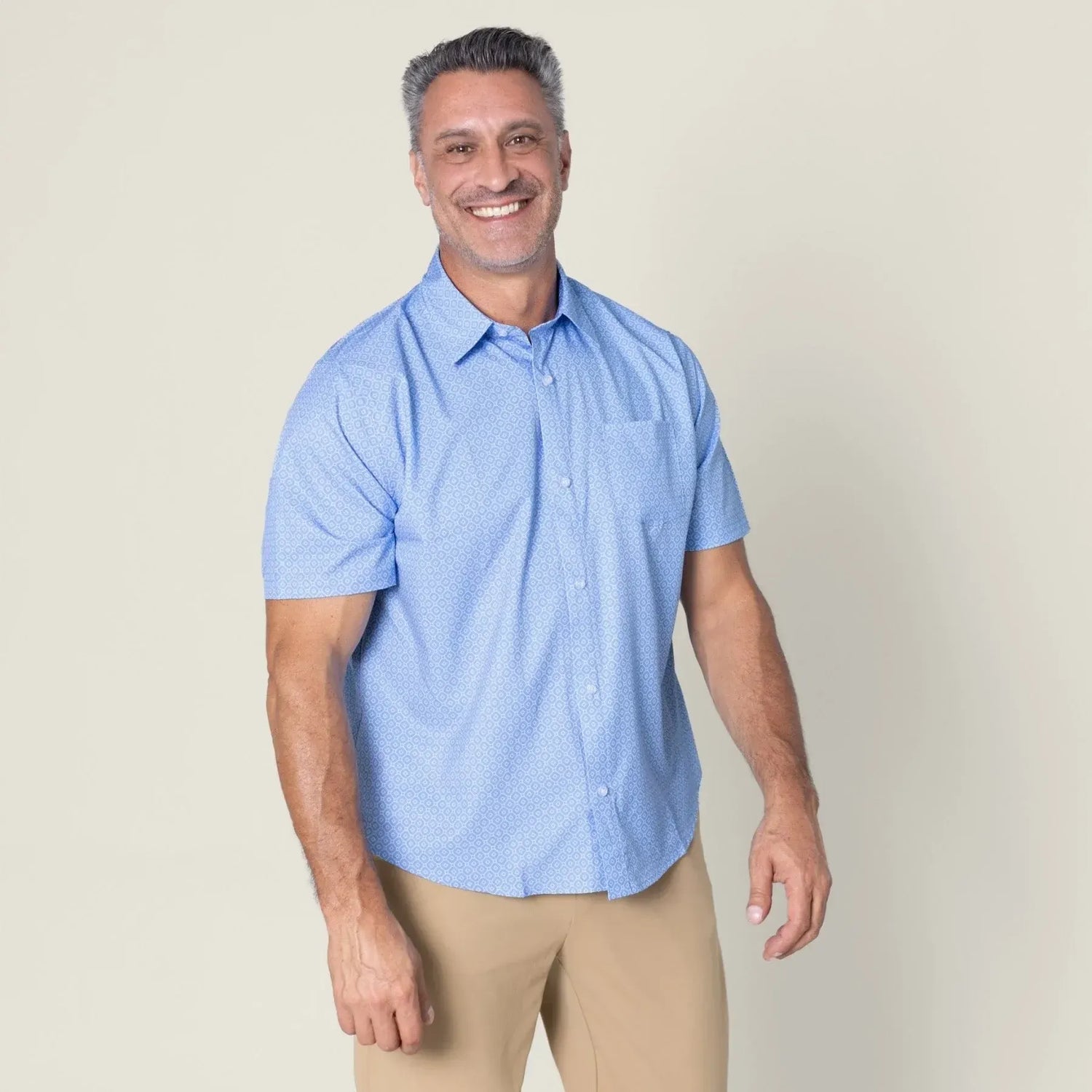 Joe & Bella Short-Sleeve Magnetic Button Shirt for Men