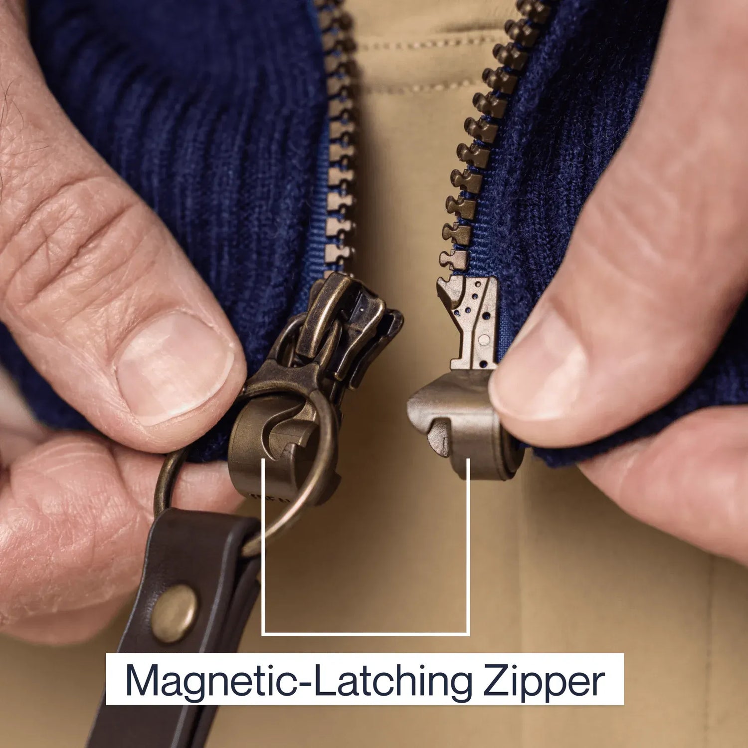 Signature Magnetic Zip-Up Sweater For Men