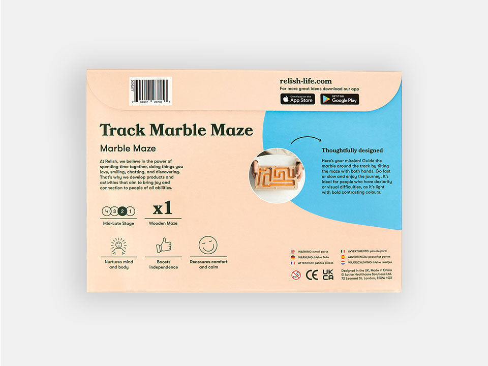 The back of the Track Marble Maze