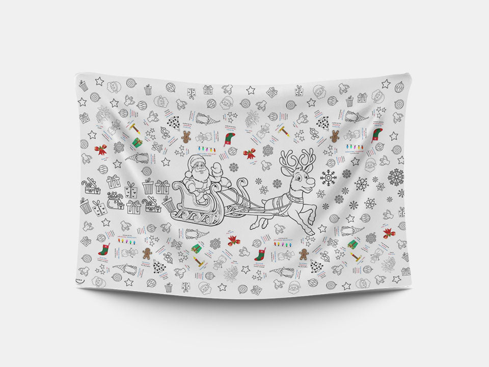 The rectangular christmas Bimoo washable tablecloth.
